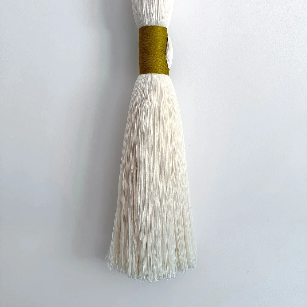 Aro Aura. Colgante textil para pared en bambú y algodón