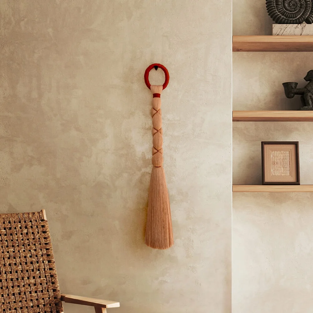 Aro Senda. Colgante textil en fibras naturales