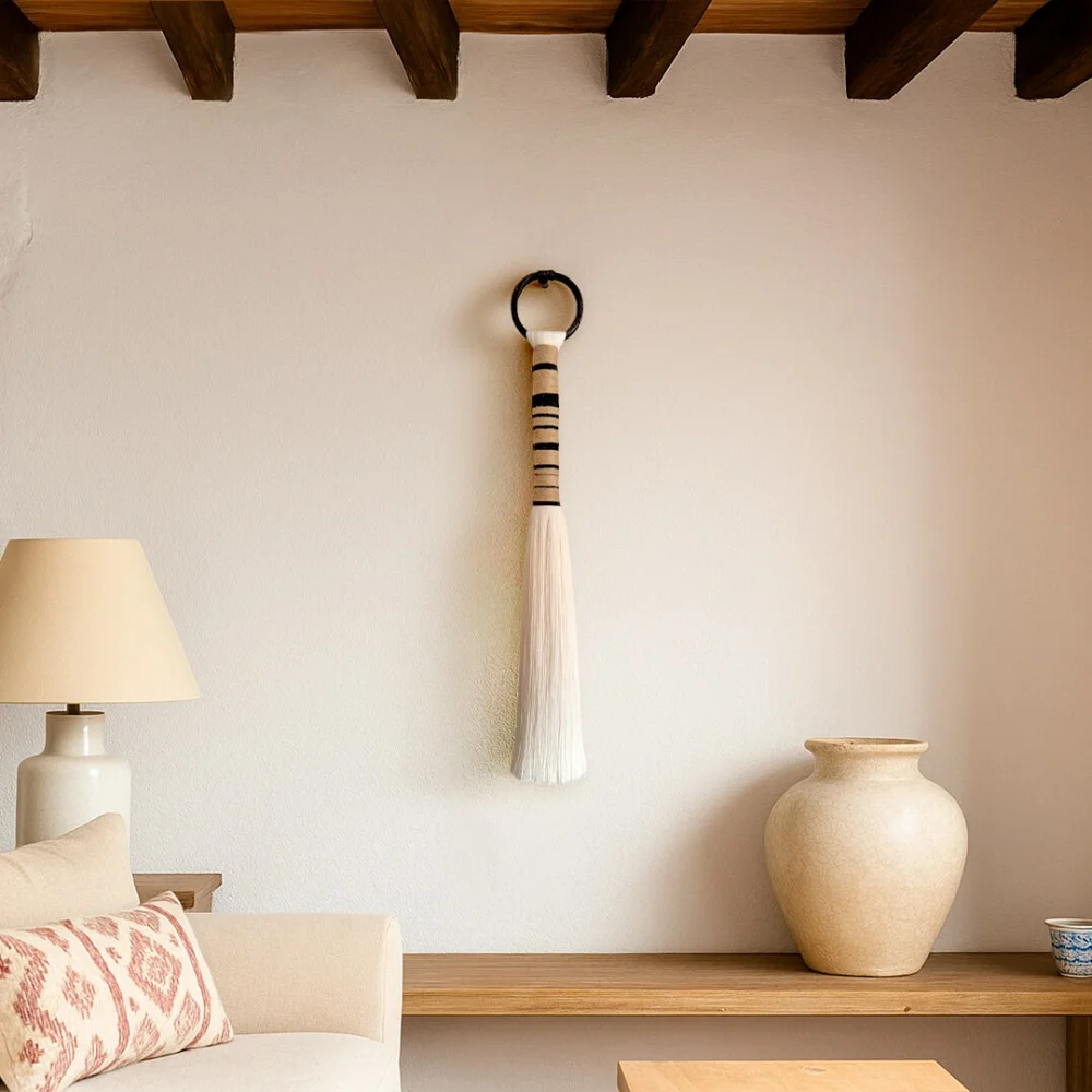 Aro Sonata. Colgante textil en bambú y yute