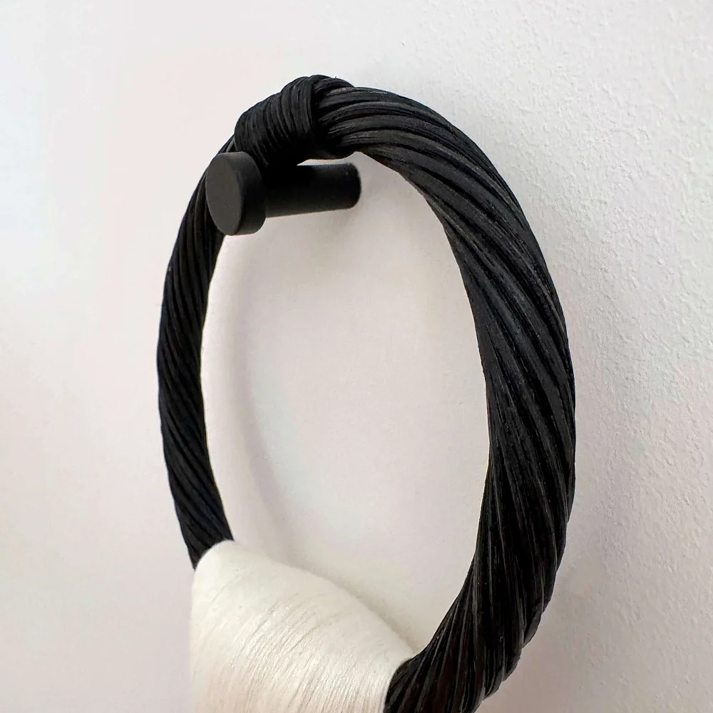 Aro Sonata. Colgante textil en bambú y yute Aro Sonata. Colgante textil en bambú y yute