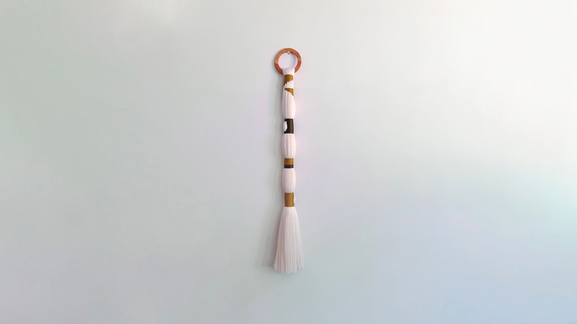 Aura Hoop Textile sculpture in bamboo and cotton