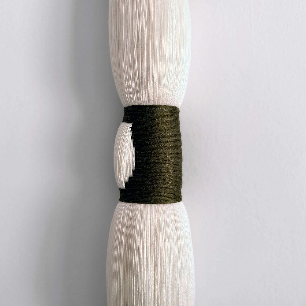 Aura Hoop Textile sculpture in bamboo and cotton