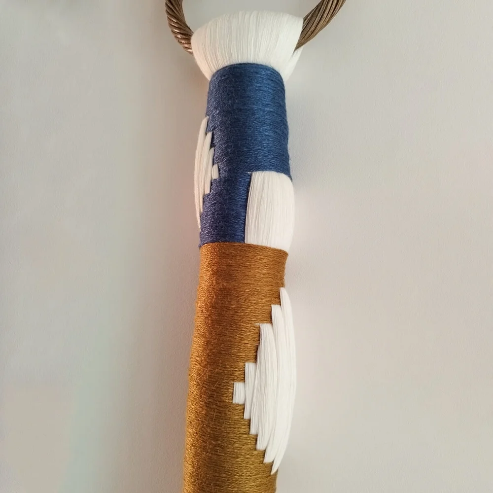 Eramar Hoop. Textile sculpture in bamboo and cotton