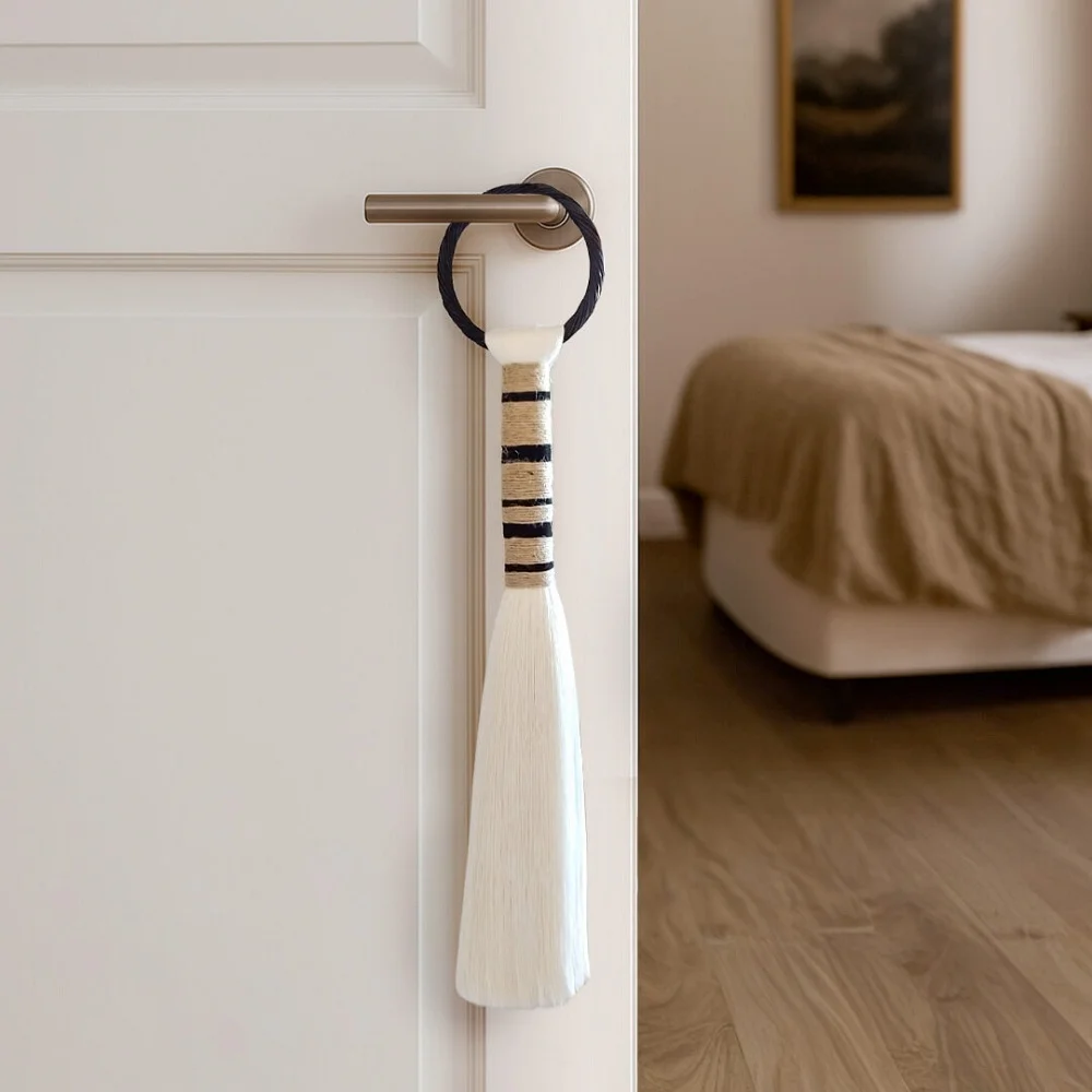 Pompon Sonata. Ornement textile en bambou et jute