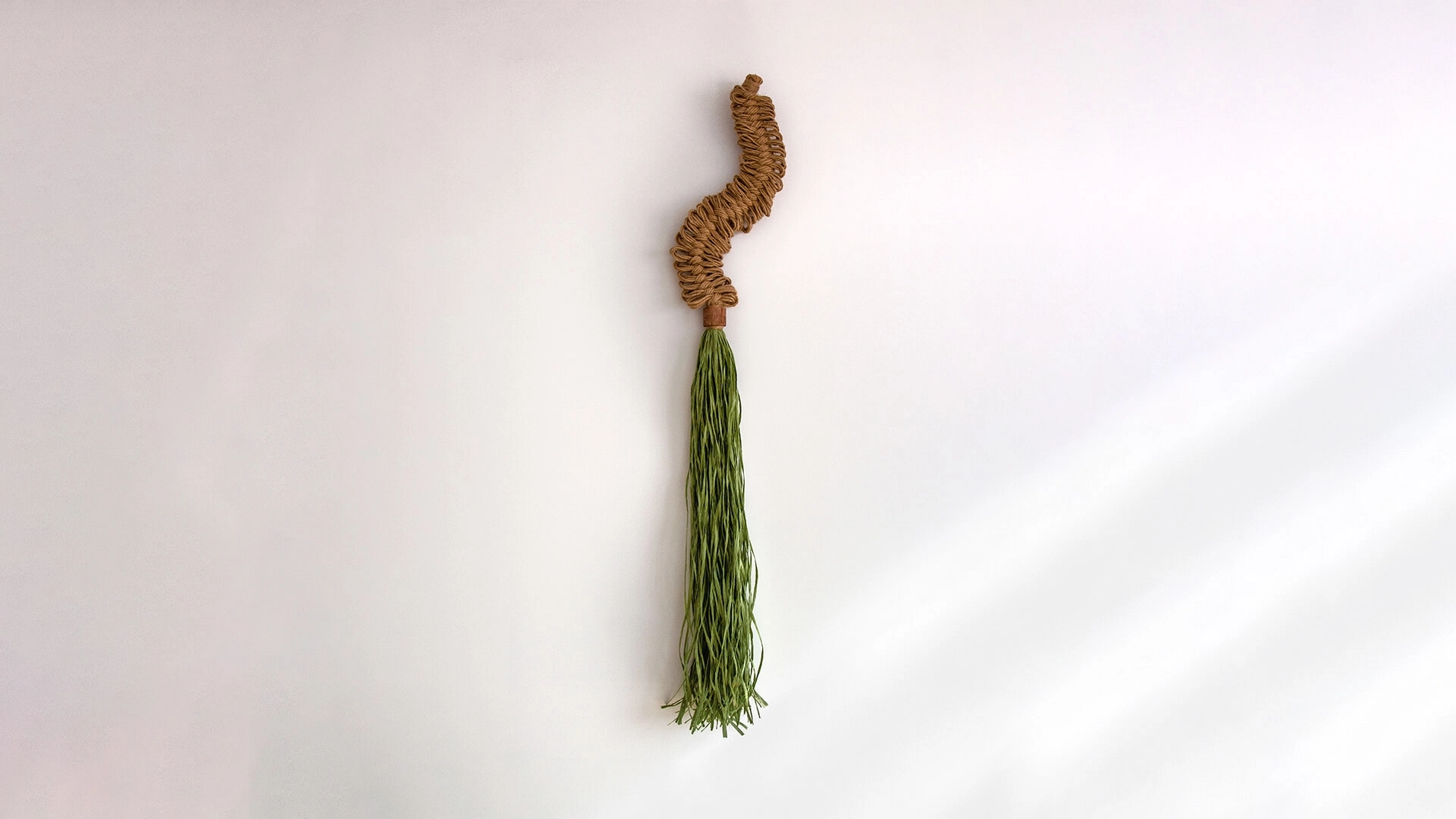Selva en yute y rafia verde