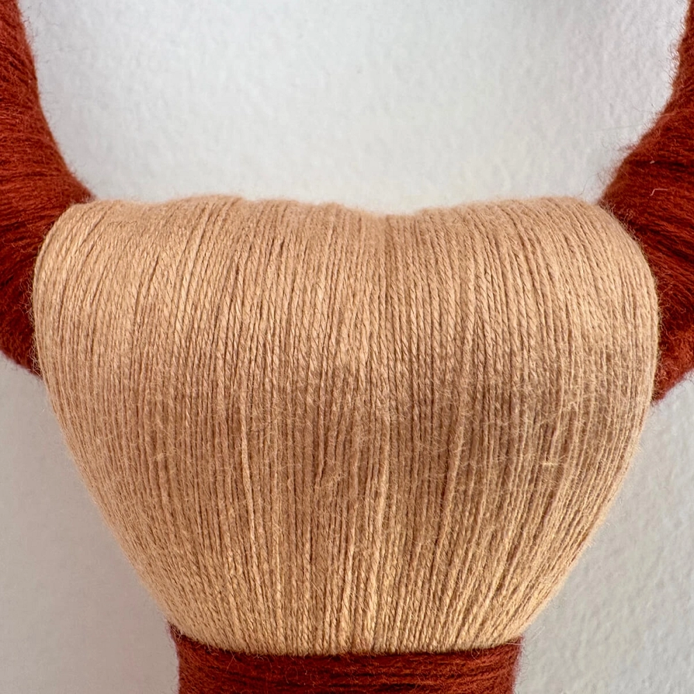 Senda Hoop Handcrafted textile wall sculpture in natural fibers