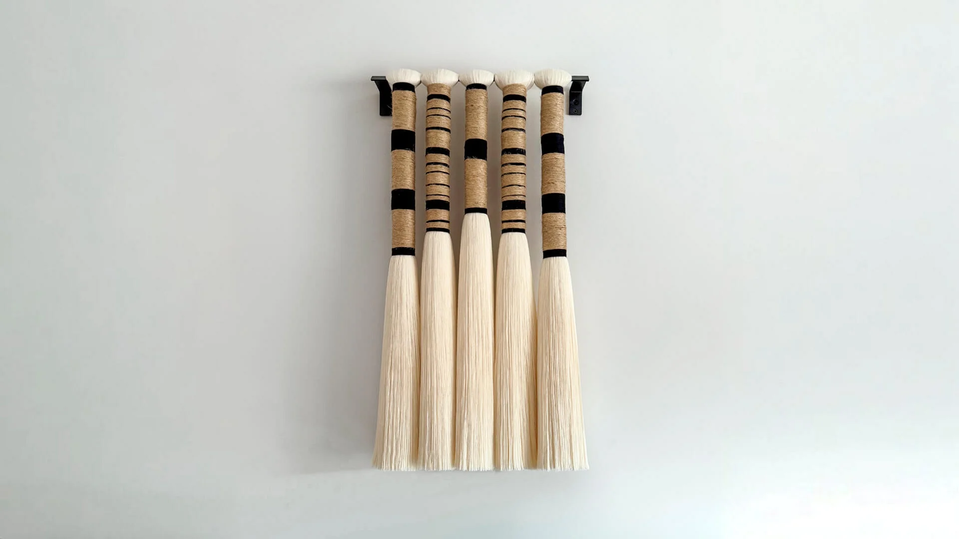 Sonata Wall Hanging. Handcrafted bamboo and jute tapestry