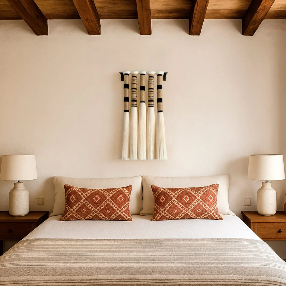 Tapiz Sonata. Tapiz artesanal en bambú y yute